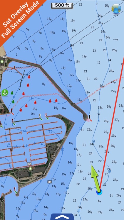 Michigan lakes map HD GPS fishing charts Navigator