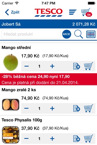Tesco Online nákupy CZ screenshot 3
