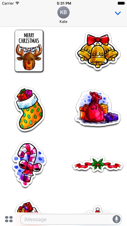 Watercolor Christmas Stickers Vol. 5