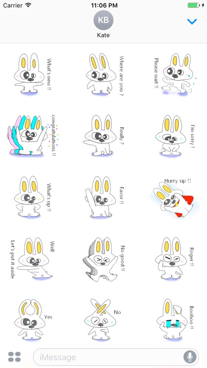 Ford The Cutest Bunny English Stickers