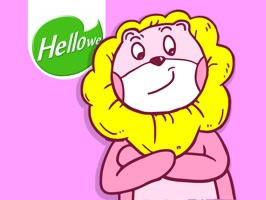 Hellowe Stickers: Pink Lion