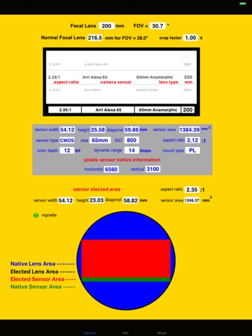 Camera Sensor Lens Calculator Pro screenshot 2