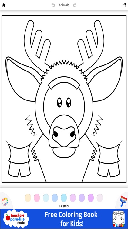 Coloring Book for Kids: Animal Square Heads screenshot-3