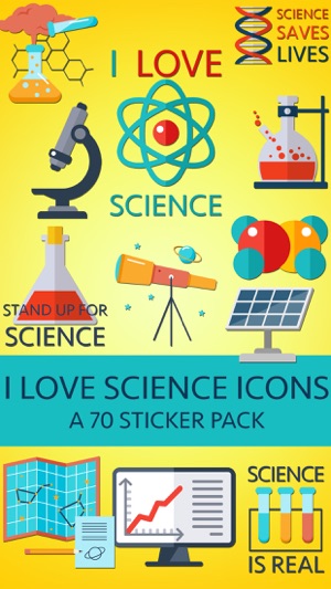 I Love Science Icons Sticker Pack(圖1)-速報App