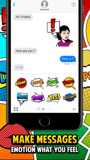 Pop Art Chat Stickers Emoji Keyboard By ChatStick(圖2)-速報App