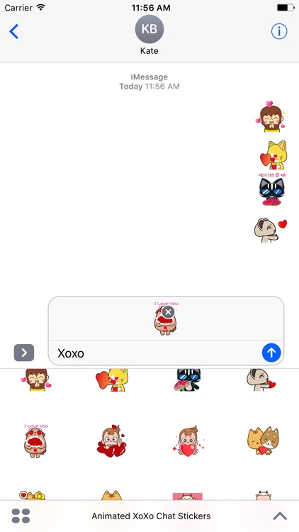 Animated XoXo Chat Stickers For iMessage