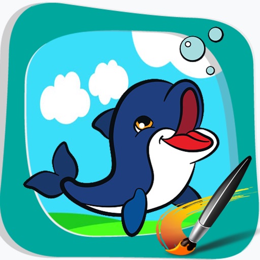 Dolphins Kids Coloring Best Version icon