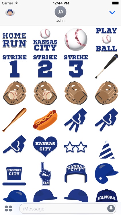 Kansas City Baseball Stickers & Emojis screenshot-3