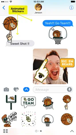 Game screenshot Baylor University Animated+Stickers for iMessage mod apk