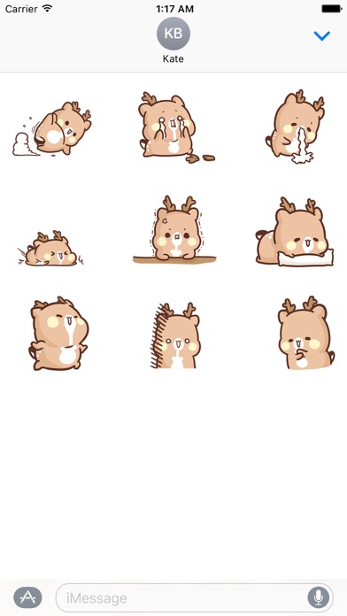 Animated Cute Reindeer Sticker screenshot 2