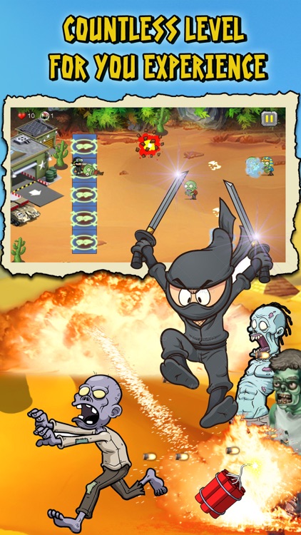 Ninja vs Zombies War in Desert
