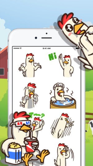 White Chicken Stickers(圖1)-速報App