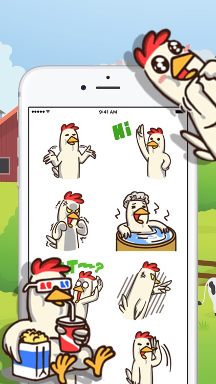 White Chicken Stickers