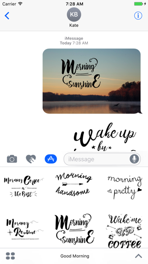 Good Morning Typography Stickers for iMessage(圖3)-速報App