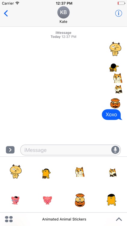 Animated Animal Stickers For iMessage