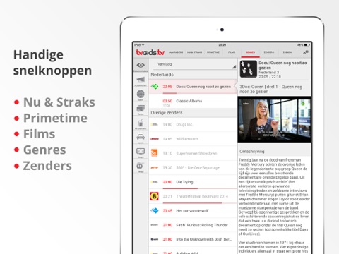 TVGiDS.tv Pro 1.0 voor iPad screenshot 3