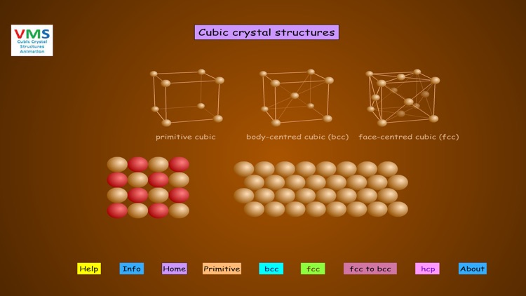 VMS - Cubic Crystal Structures Animation Lite