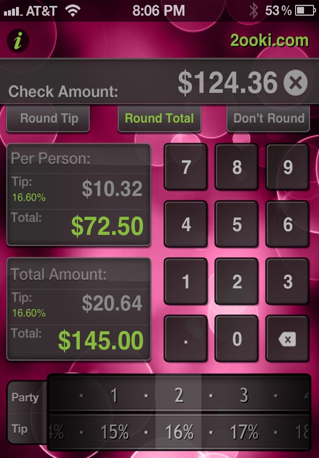 2Tip, Tip Calculator, Gratuity Calculator, Free! screenshot 3