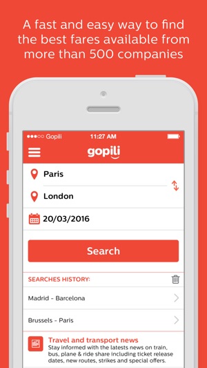 Gopili - Find cheap tickets