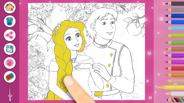 Princess Rapunzel magic kids coloring pages – Pro(圖3)-速報App