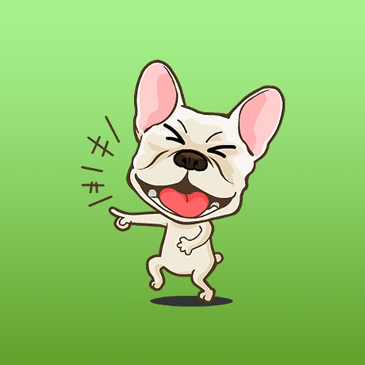 Otis The Naughty Frienchie Dog Sticker icon