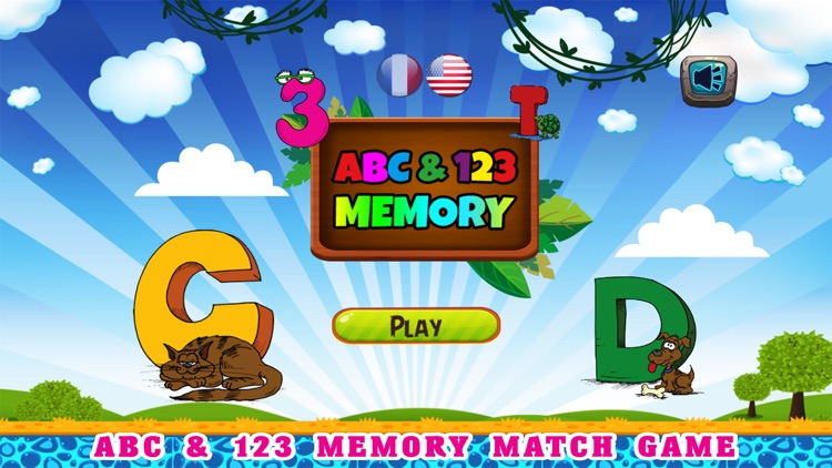 ABC Letter and 123 Number Memory Match for Kids