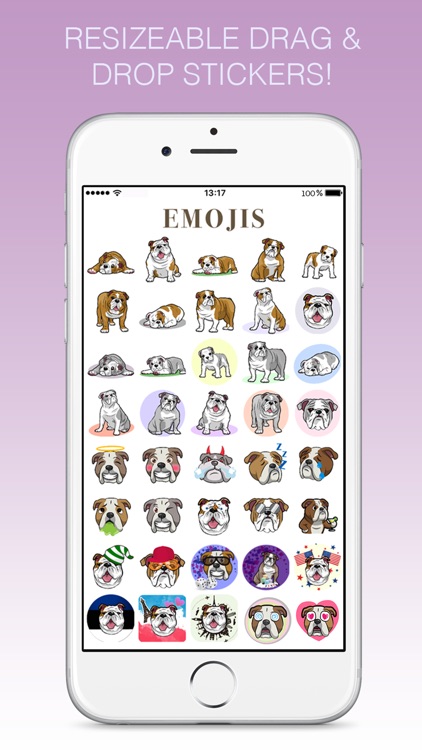 Bulldoggi Emojis - English Bulldog Emoji Stickers