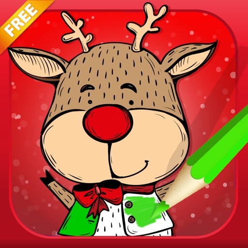 Christmas Coloring Book - Draw Something Fun Icon