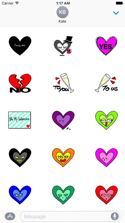 Valentine's Day Cards Stickers Packs