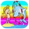Sea Dolphin Coloring Book Game For Kids Edition