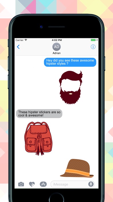 Hipster Stylish  Stickers screenshot 2