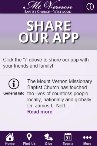 Mount Vernon Baptist screenshot 2