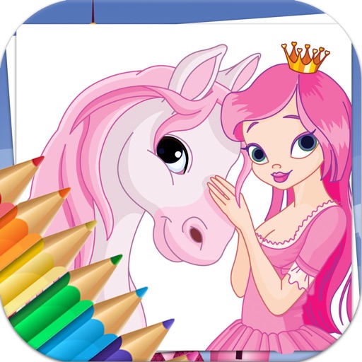 Fairy Tale Coloring Book Game for kids Icon