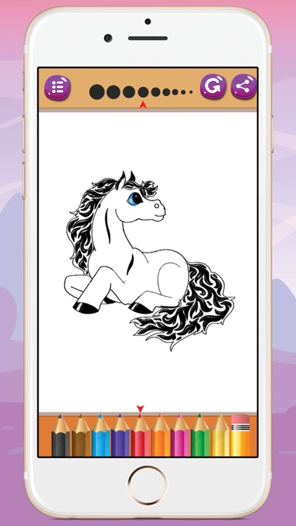 Game For Kids  Pony Coloring Book