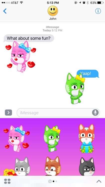 Many Colorful Kittens Stickers