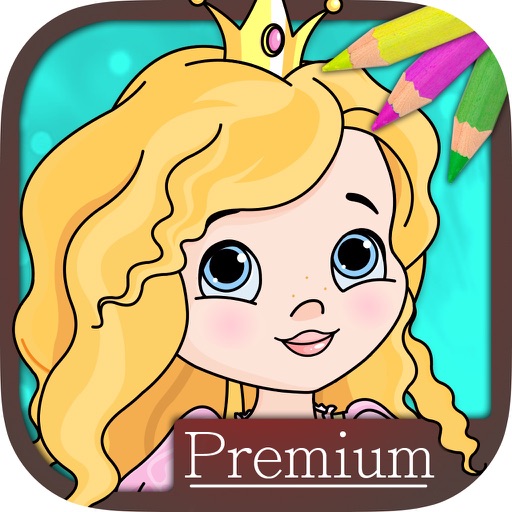 Princess coloring pages for kids – Pro icon