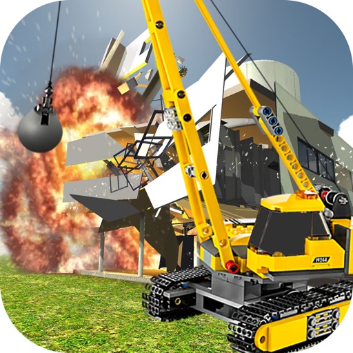 Demolition Crane - Wrecking Ball Game 3D icon