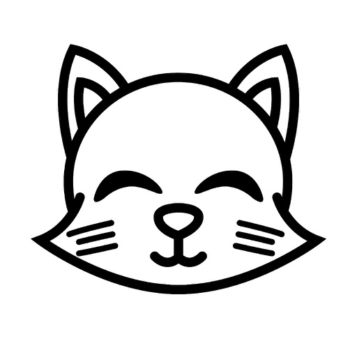 Cute Cat Outlined icon