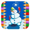 Coloring Cute Snowman Game For Kids Edition