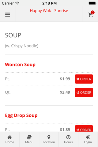 Happy Wok - Sunrise Online Ordering screenshot 3