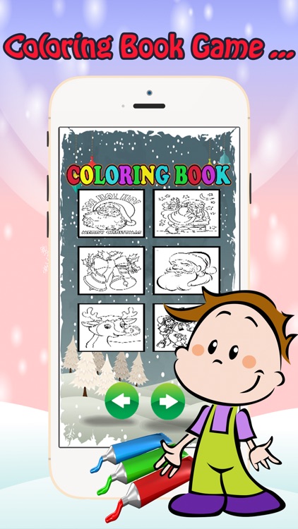 Color Santa:Christmas Coloring Book Pages Fun Kids