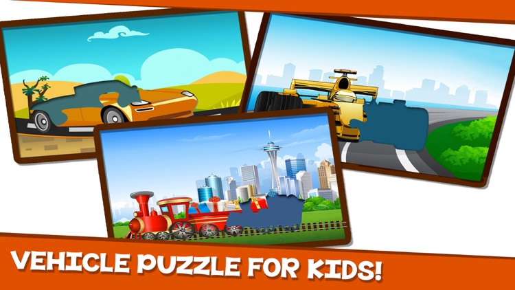 Car Games for kids - Cars Trains jigsaw Puzzles screenshot-3