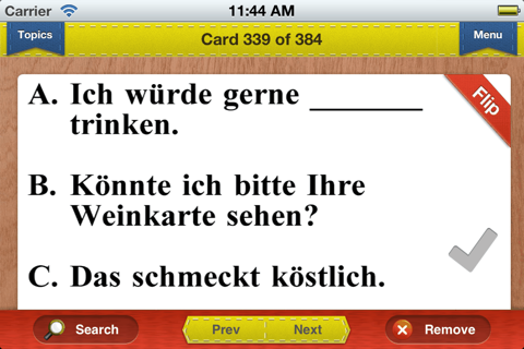 CLEP German Prep Flashcards Exambusters screenshot 2