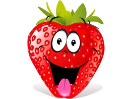 Stickers with sweet strawberries emoji