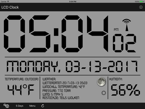 LCD Wallclock+Weather - náhled