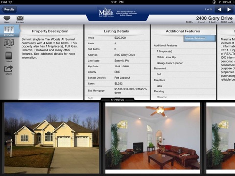 Search Erie Homes for iPad screenshot 2