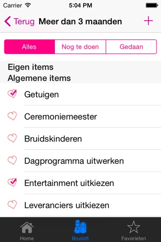 Bruiloft-app screenshot 4