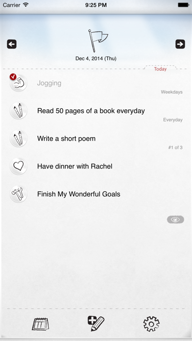 My Wonderful Goals * To-do note for my daily life Screenshot 1
