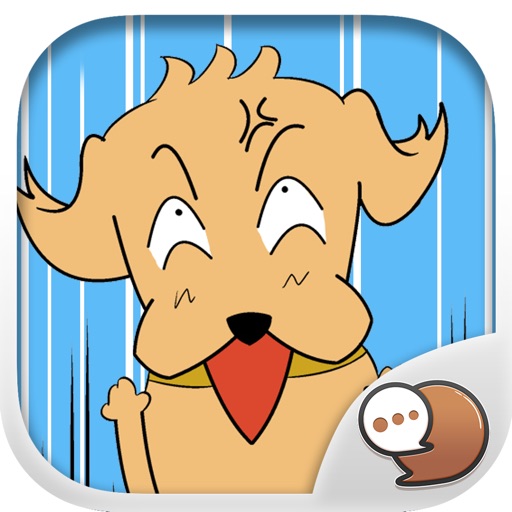Tan cheeky dog Stickers & Keyboard By ChatStick