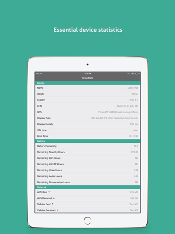 SnapStats: Device Stats & Info screenshot 2